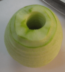 apple prior to cutting